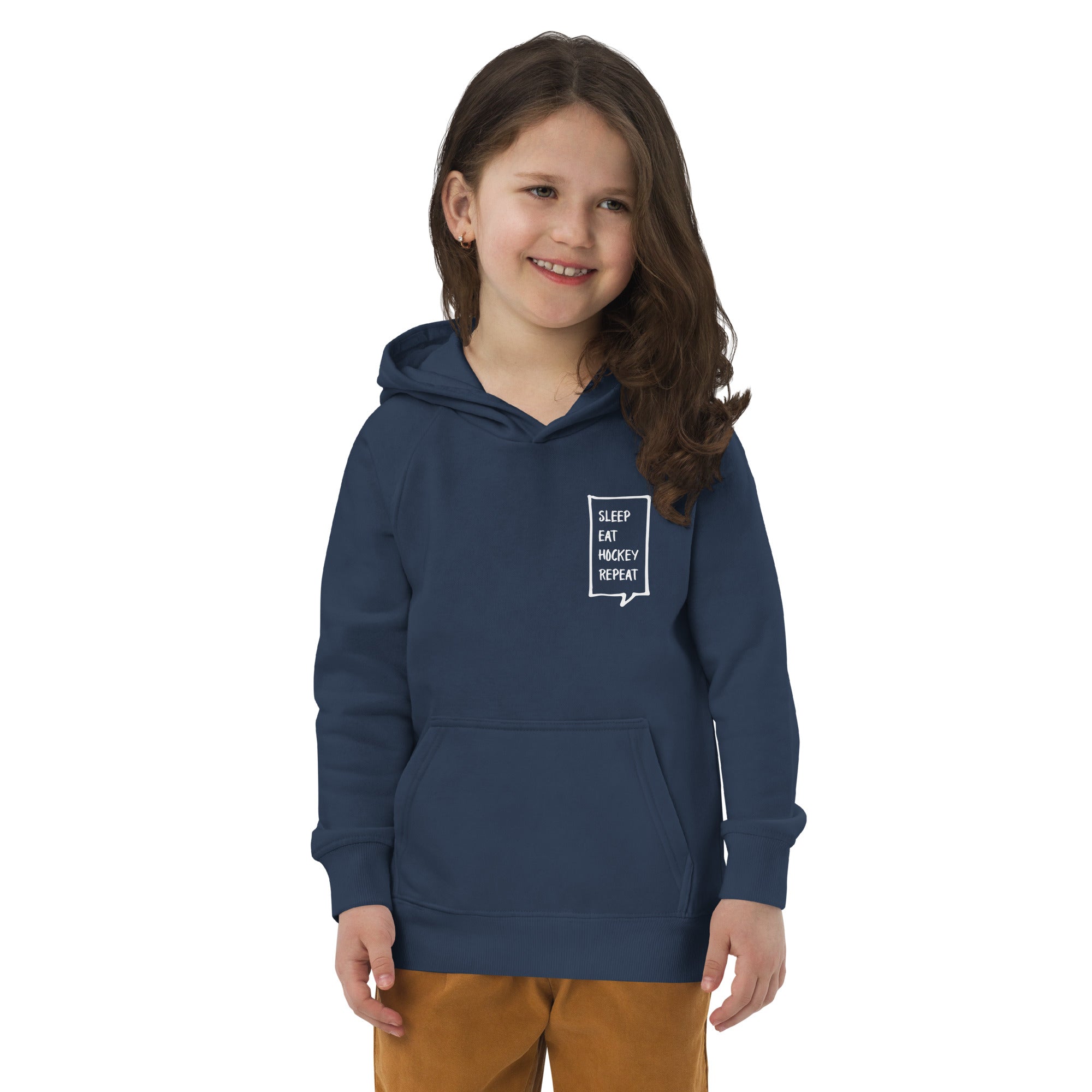 Hoodie Sleep Eat Hockey Repeat Kinder W
