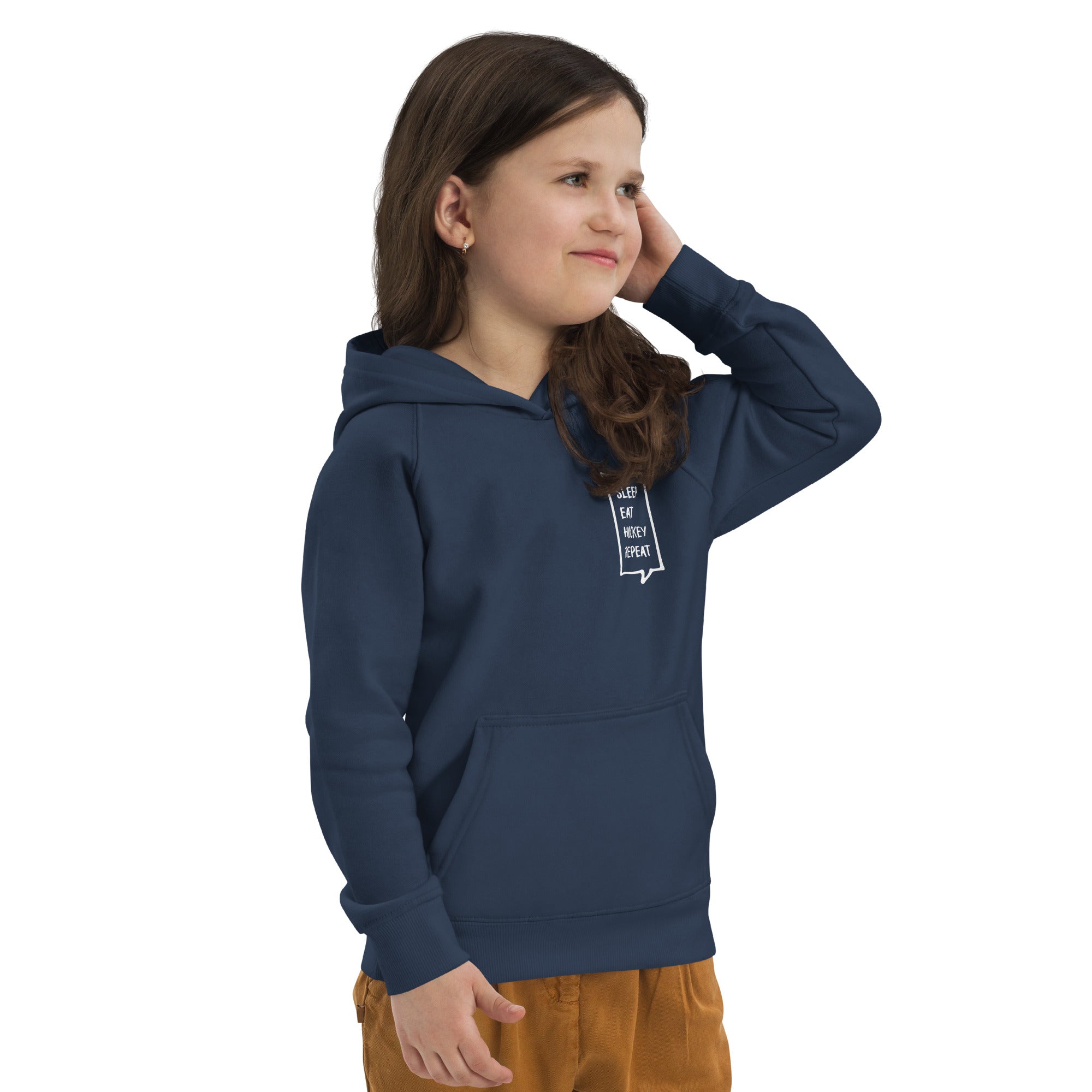 Hoodie Sleep Eat Hockey Repeat Kinder W