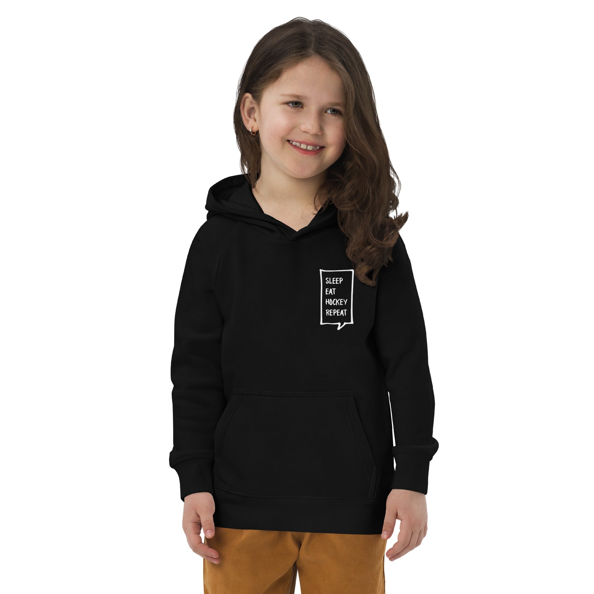 Hoodie Sleep Eat Hockey Repeat Kinder W